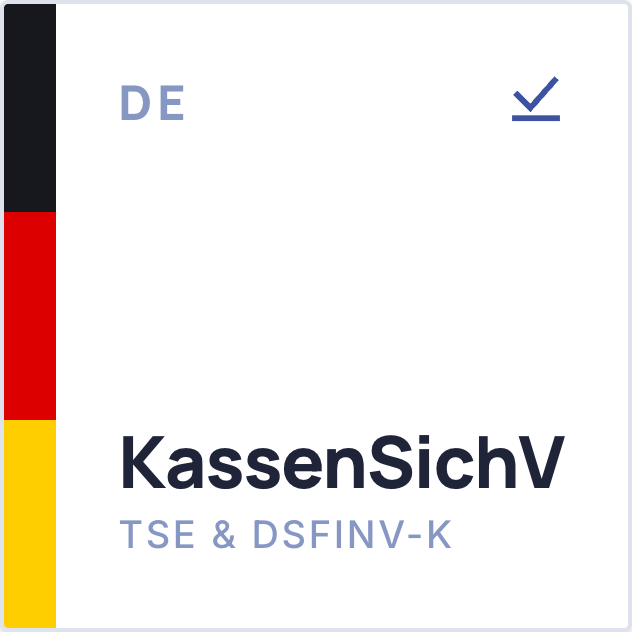 KassenSichV compliant — TSE & DSFinV-K