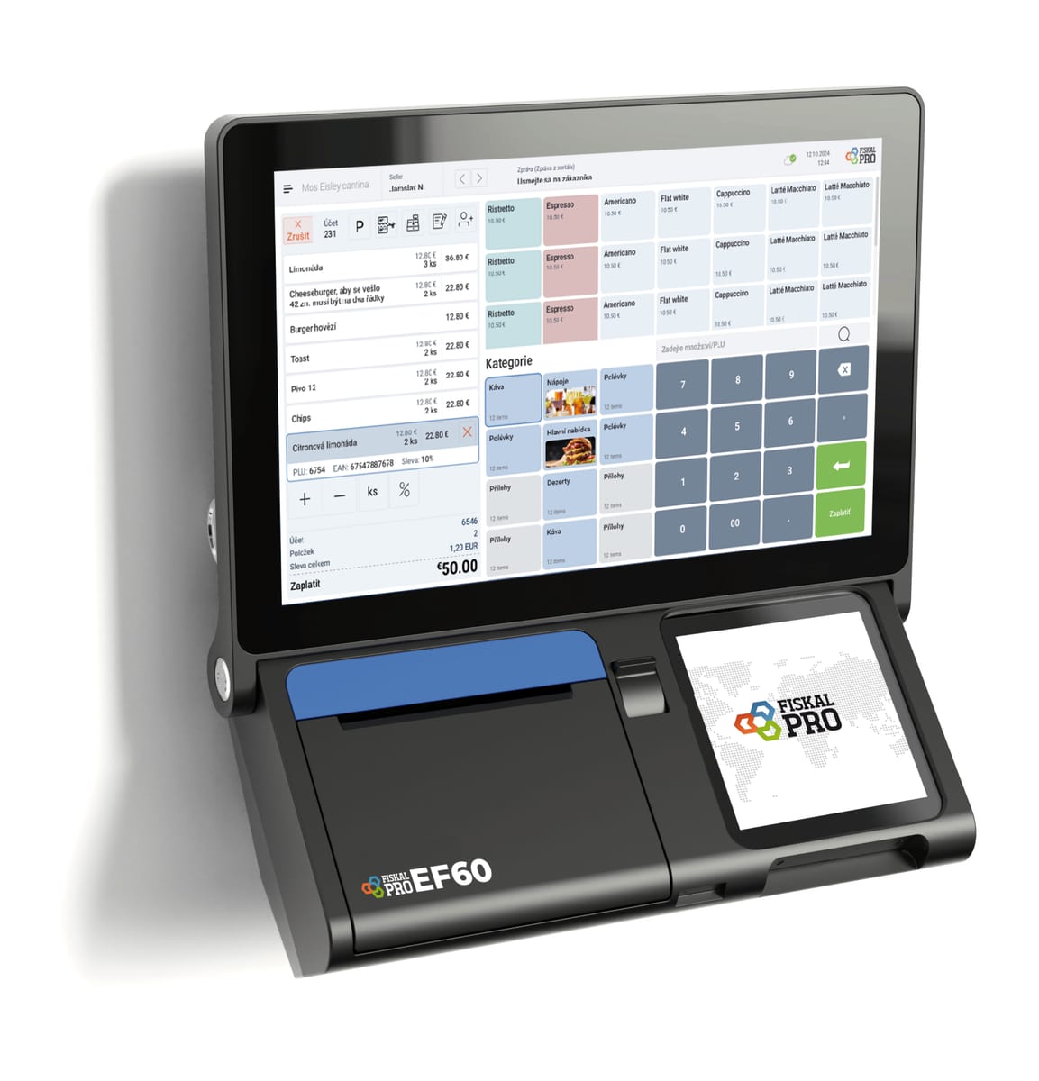 FiskalPRO EF60 an der Wand montiert